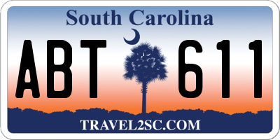SC license plate ABT611