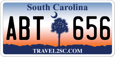 SC license plate ABT656