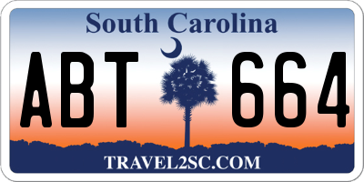 SC license plate ABT664