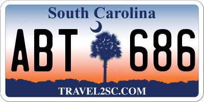 SC license plate ABT686