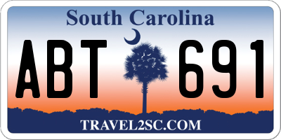 SC license plate ABT691