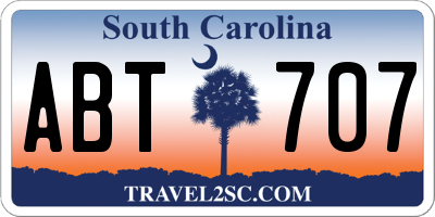 SC license plate ABT707
