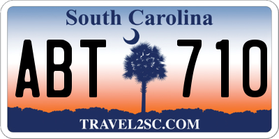 SC license plate ABT710