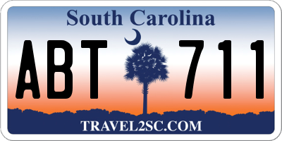 SC license plate ABT711