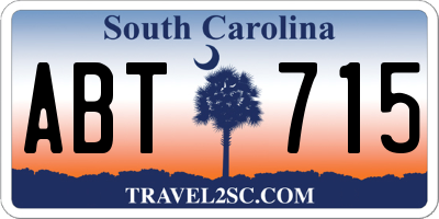 SC license plate ABT715