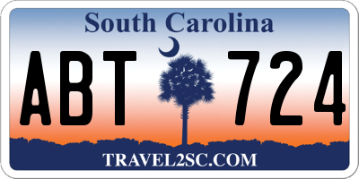 SC license plate ABT724