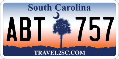 SC license plate ABT757