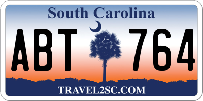 SC license plate ABT764