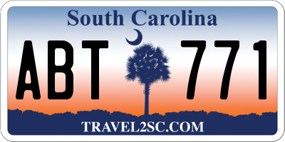 SC license plate ABT771