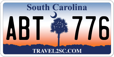 SC license plate ABT776