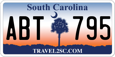 SC license plate ABT795
