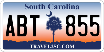 SC license plate ABT855