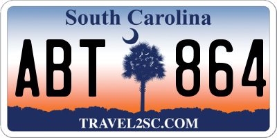 SC license plate ABT864