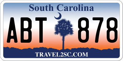 SC license plate ABT878
