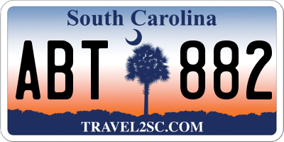 SC license plate ABT882