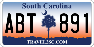 SC license plate ABT891