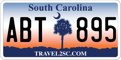 SC license plate ABT895