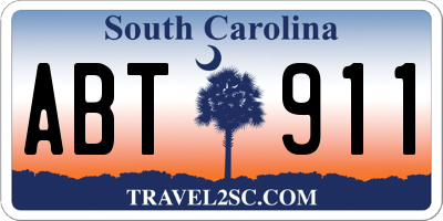 SC license plate ABT911