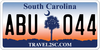 SC license plate ABU044