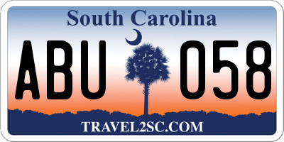 SC license plate ABU058