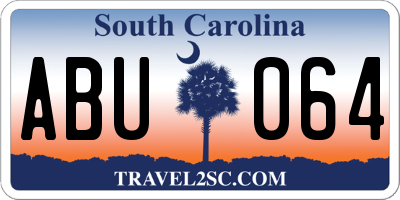 SC license plate ABU064