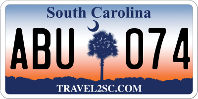 SC license plate ABU074