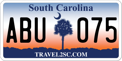 SC license plate ABU075