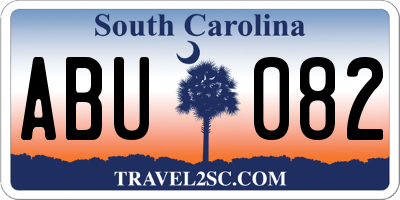 SC license plate ABU082