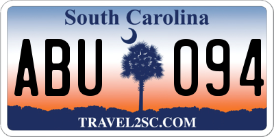 SC license plate ABU094