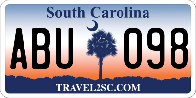 SC license plate ABU098