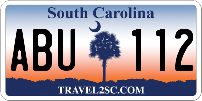 SC license plate ABU112
