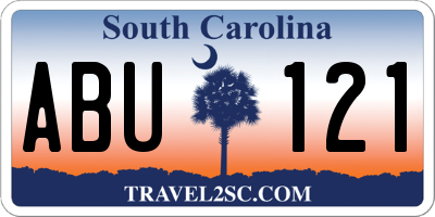 SC license plate ABU121