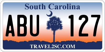 SC license plate ABU127