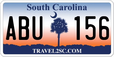 SC license plate ABU156