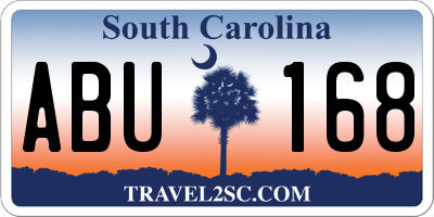 SC license plate ABU168