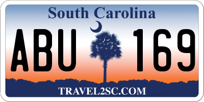 SC license plate ABU169