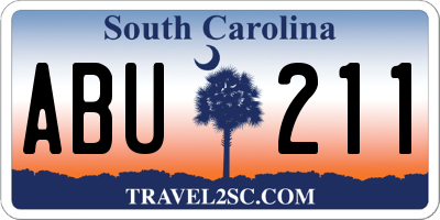 SC license plate ABU211
