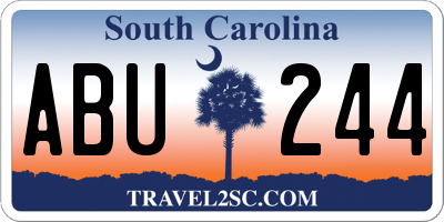 SC license plate ABU244