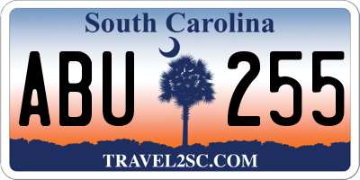 SC license plate ABU255