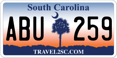 SC license plate ABU259