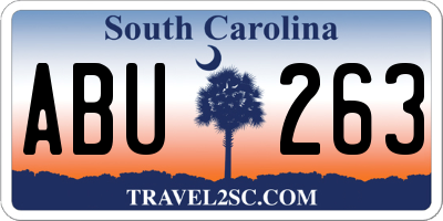 SC license plate ABU263
