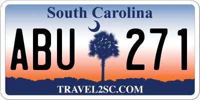 SC license plate ABU271