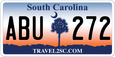 SC license plate ABU272