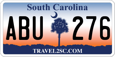 SC license plate ABU276
