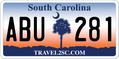 SC license plate ABU281
