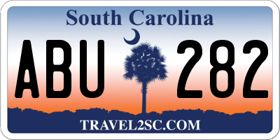 SC license plate ABU282