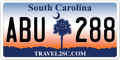 SC license plate ABU288