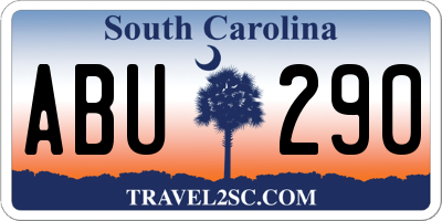 SC license plate ABU290