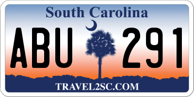 SC license plate ABU291