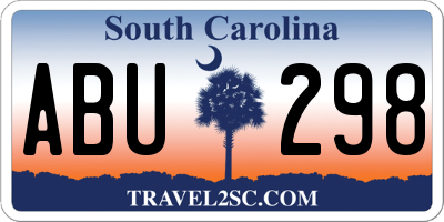 SC license plate ABU298